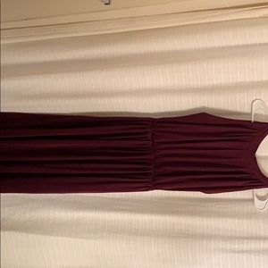 Sleeveless long bridesmaid dress